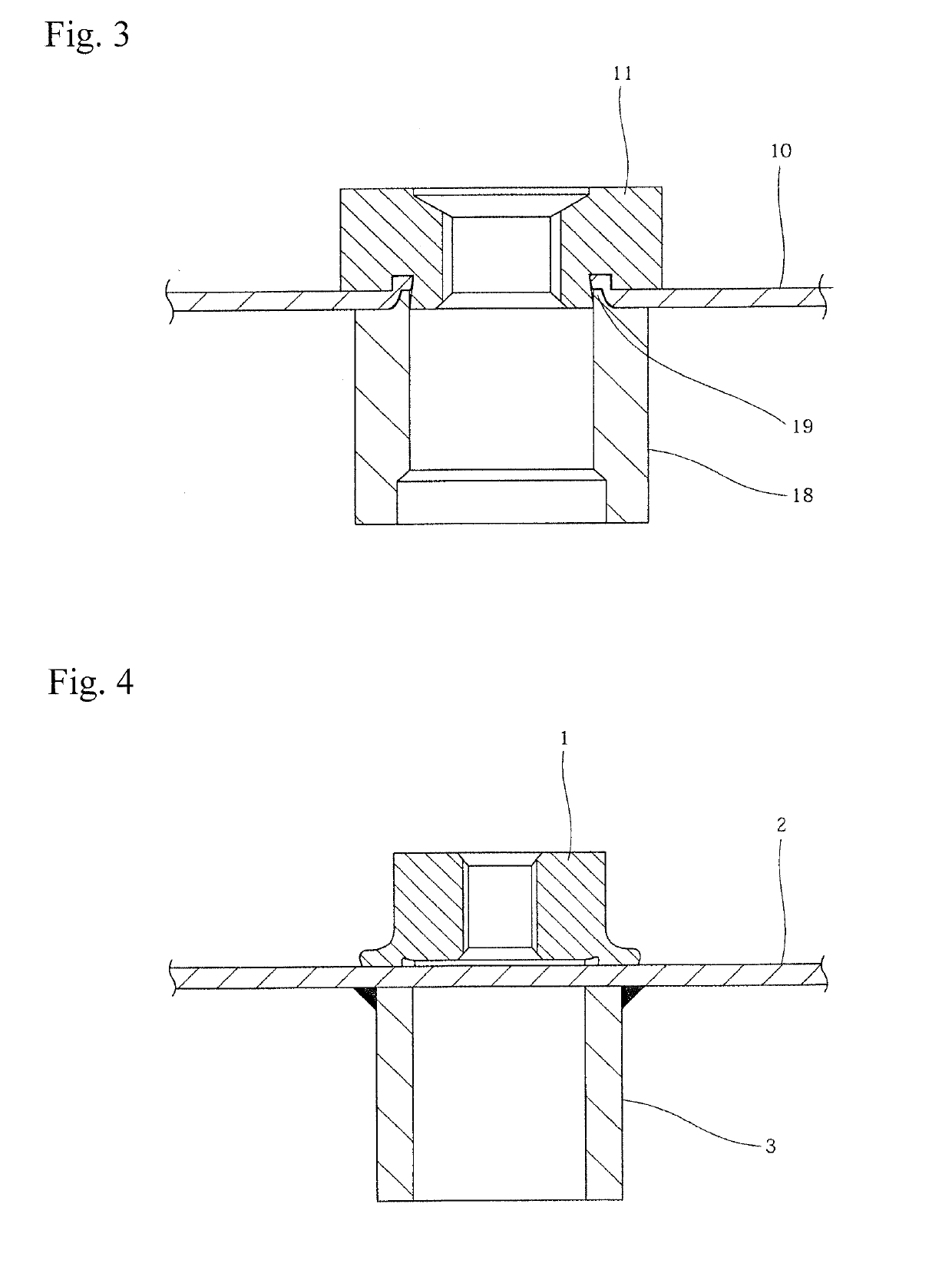 Method for attaching nut and collar to plate material and attachment structure of nut and collar to plate material