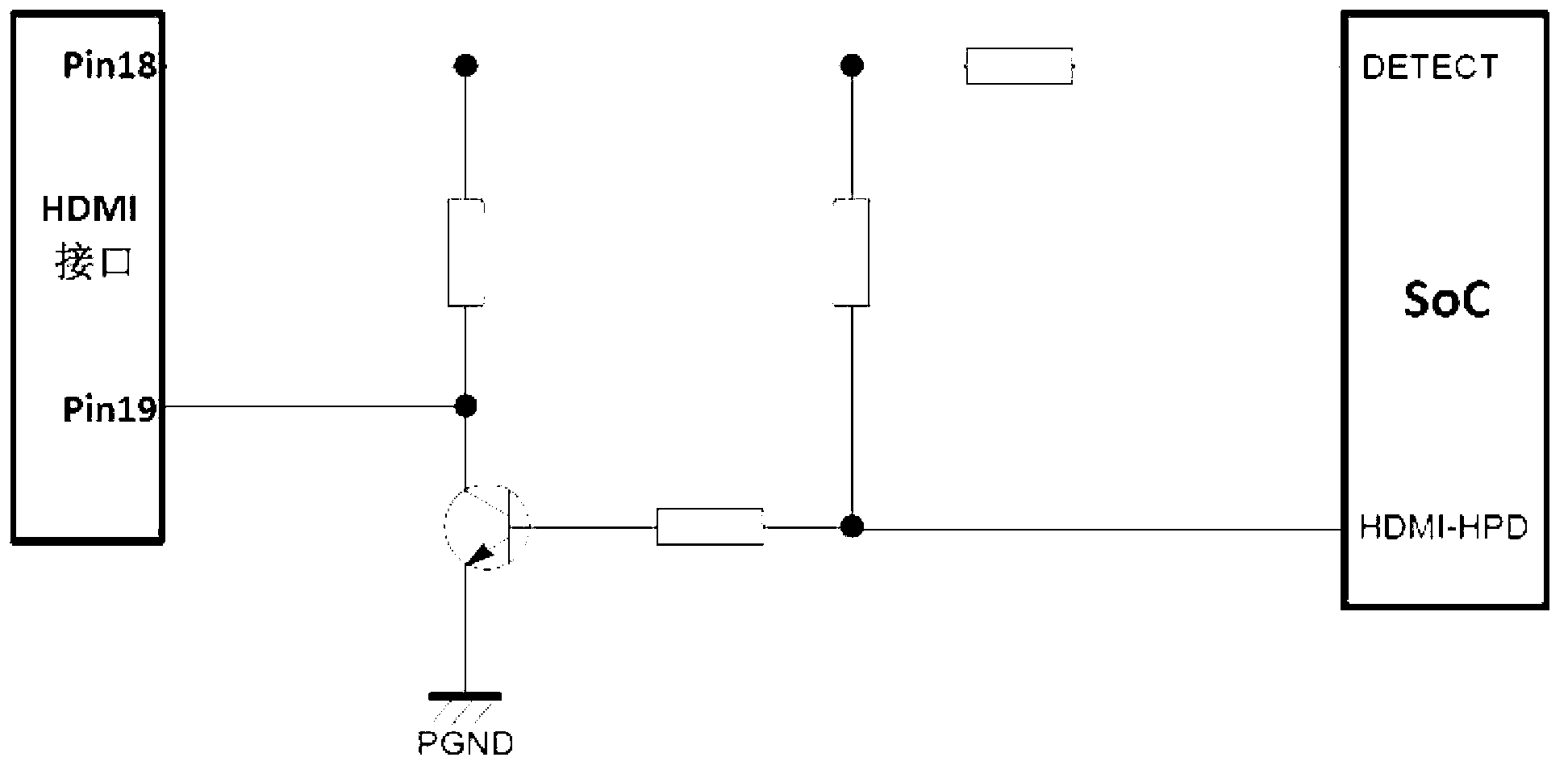 HDMI (high-definition multimedia interface) interface detection device and method and HDMI interface system