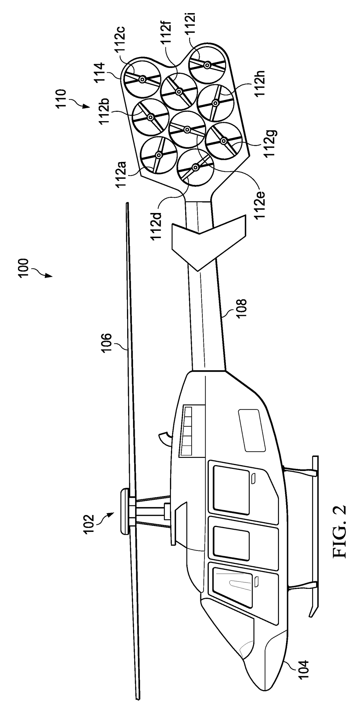 Electric distributed propulsion Anti-torque redundant power and control system