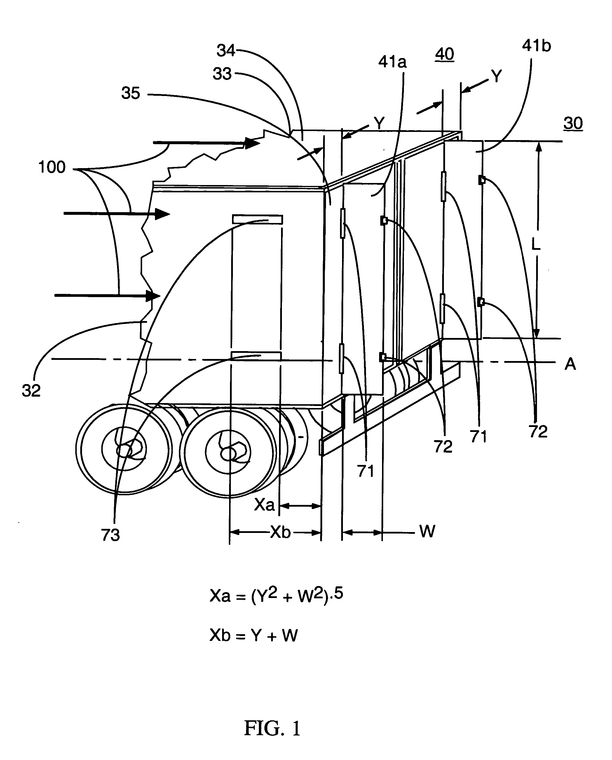 Wake stabilization device and method for reducing the aerodynamic drag of ground vehicles