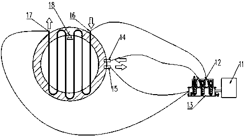 Double-circulation cooling unit for sintering machine and cooling device