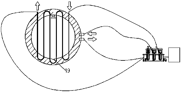 Double-circulation cooling unit for sintering machine and cooling device