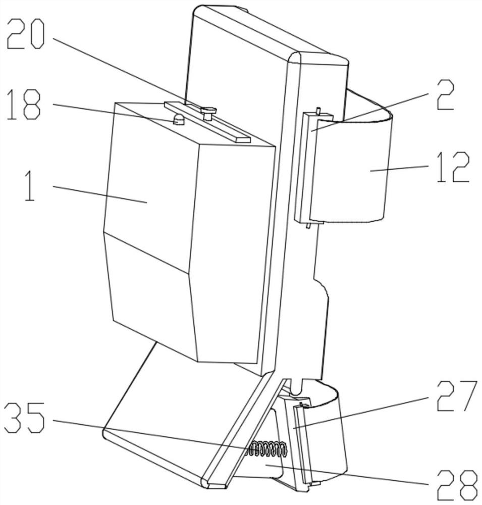 A wrapping and fixing device for buttock burn dressing