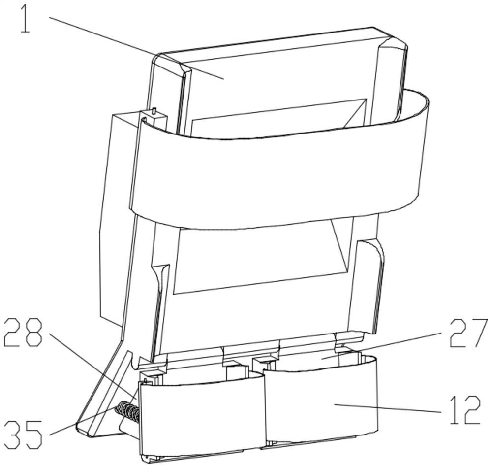 A wrapping and fixing device for buttock burn dressing