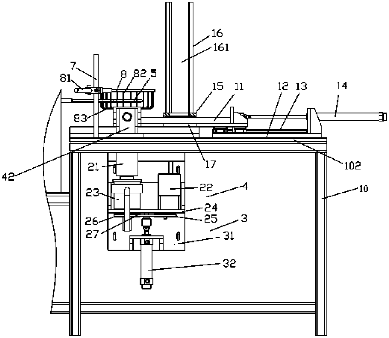 High-frequency annealing device of semi-automatic bearing