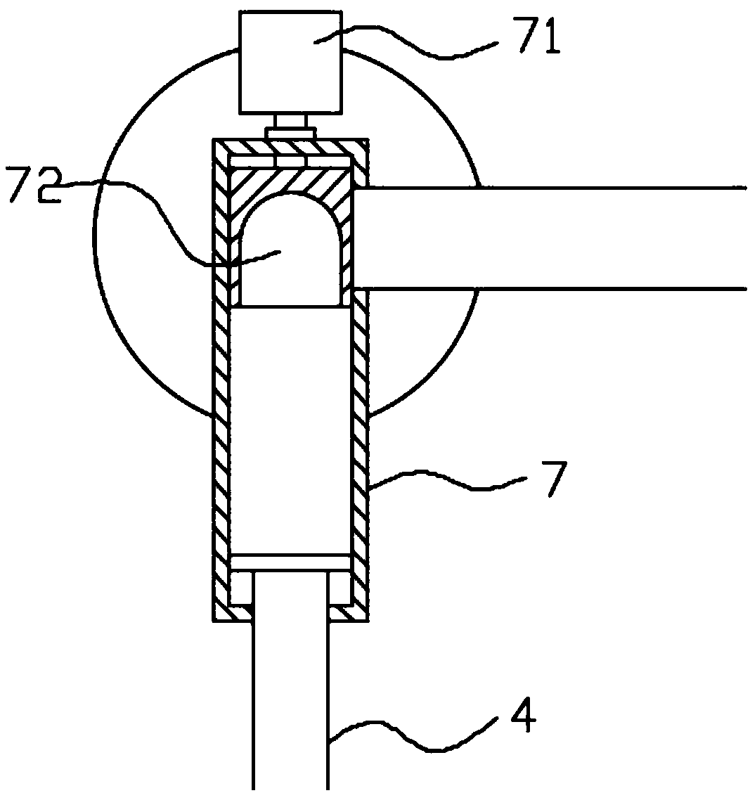 Core-casting gluten processing device capable of fast adjusting cores and process for processing gluten