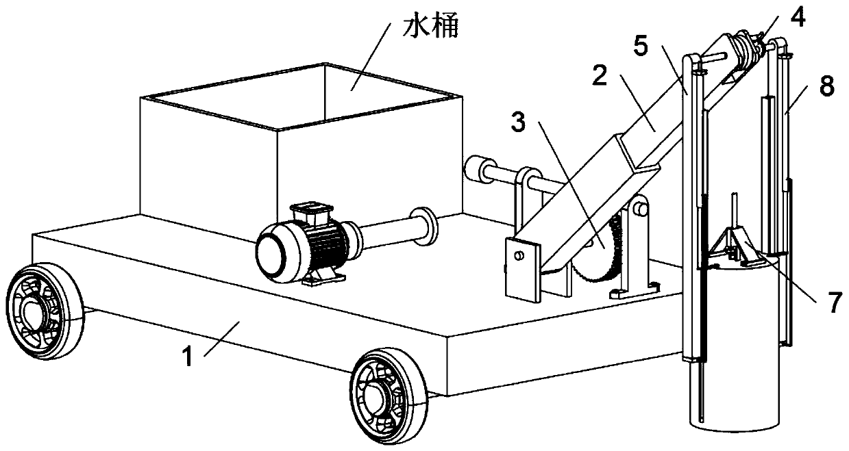 Punching pile machine convenient for folding and moving