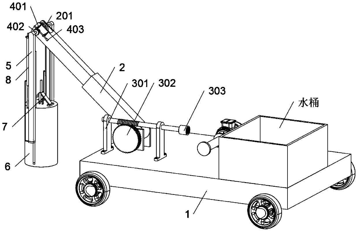 Punching pile machine convenient for folding and moving