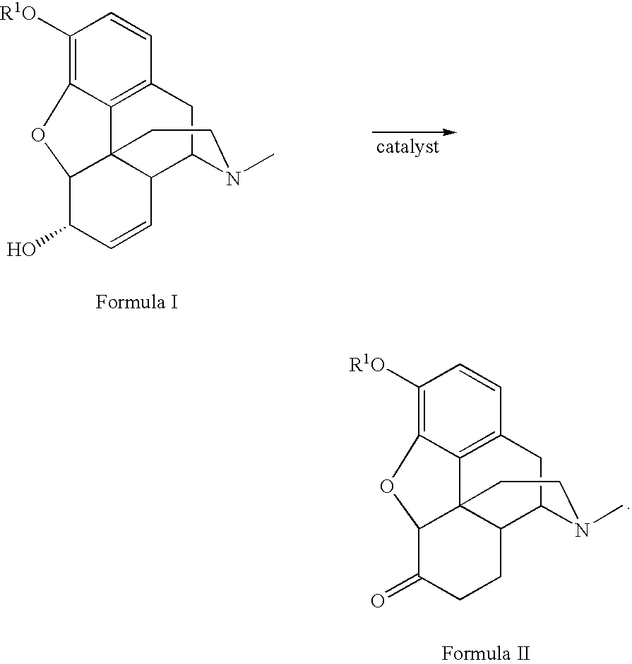 Method for the catalytic production of hydrocodone and hydromorphone