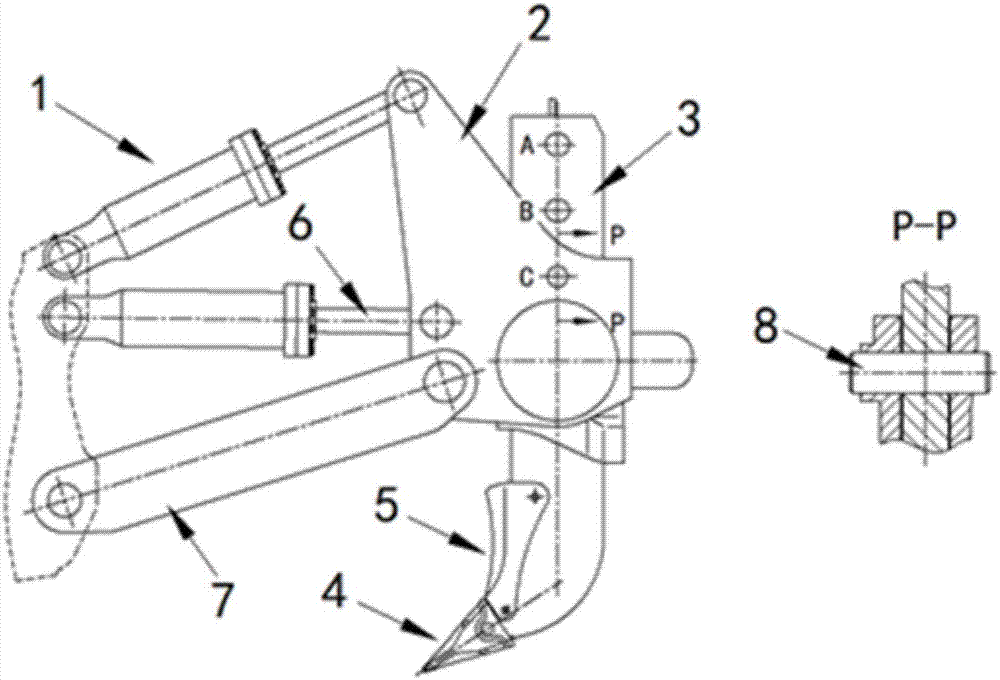 Bulldozer soil loosening device branch angle pin automatic hole replacing system and method