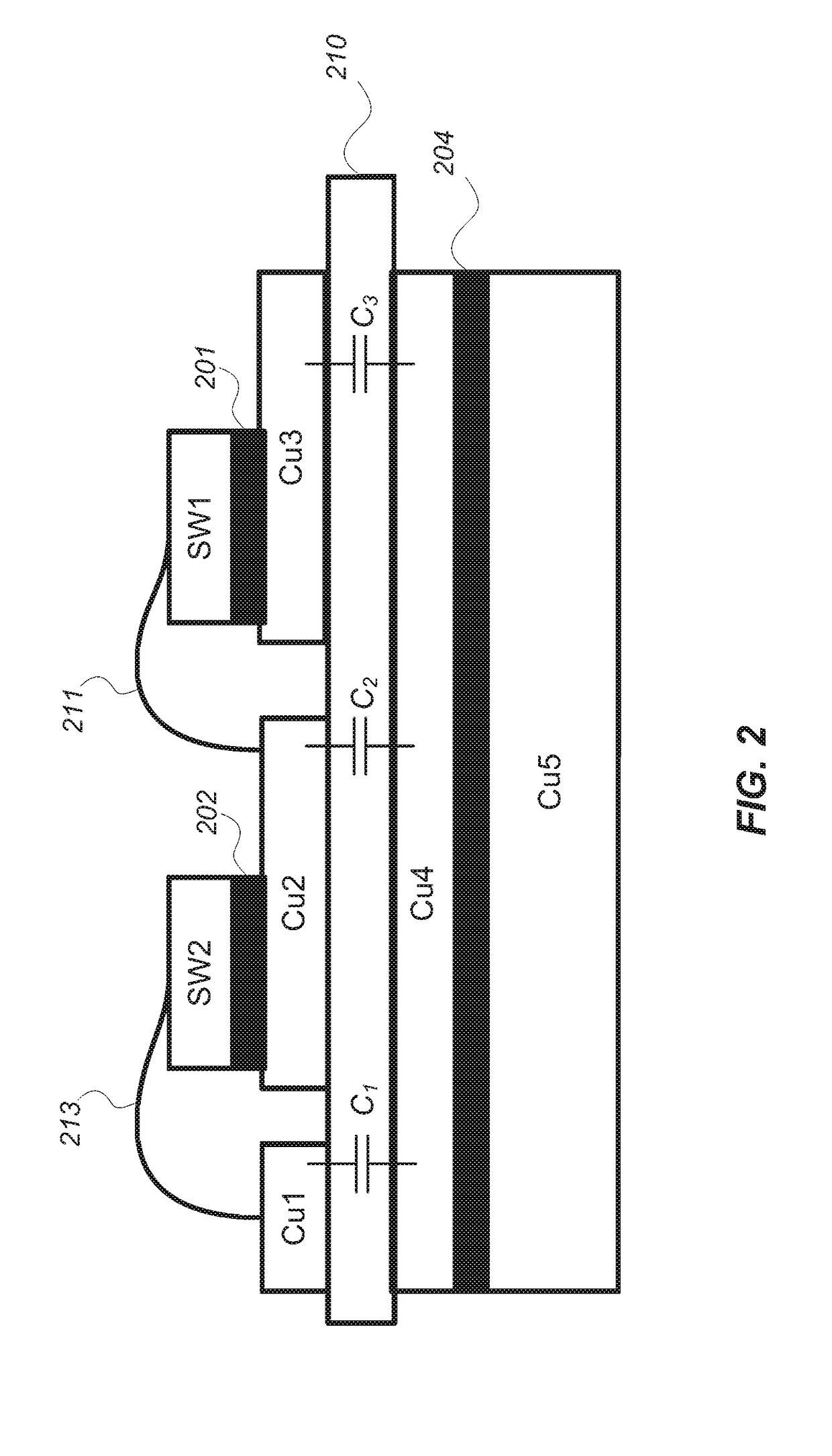 Electronic apparatus with pocket of low permittivity material to reduce electromagnetic interference