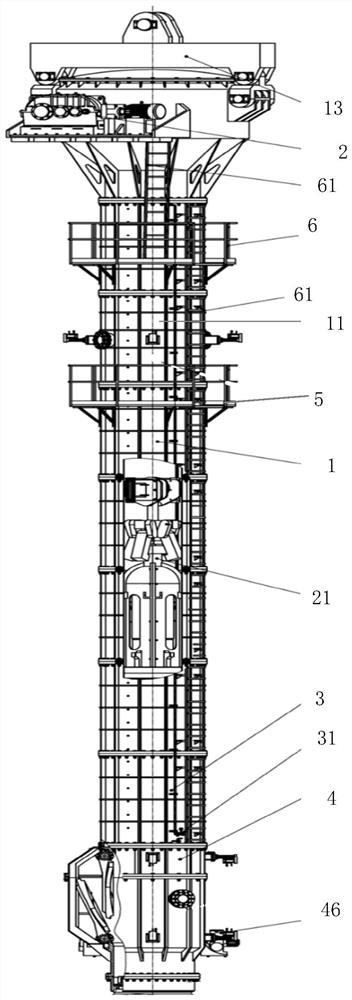 Dismounting and mounting device for intermediate heat exchanger