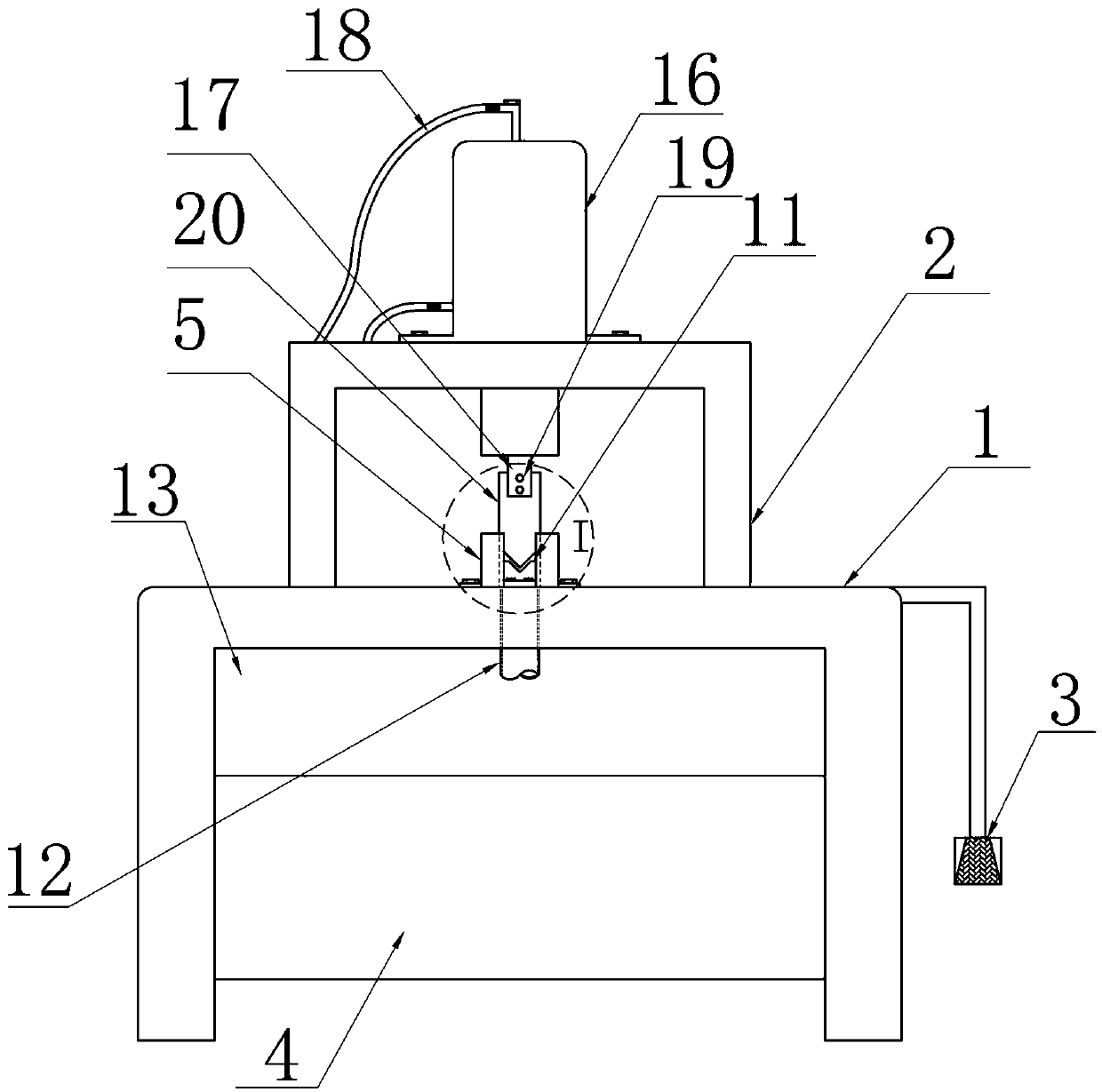 Hydraulic controllable metal material shearing device