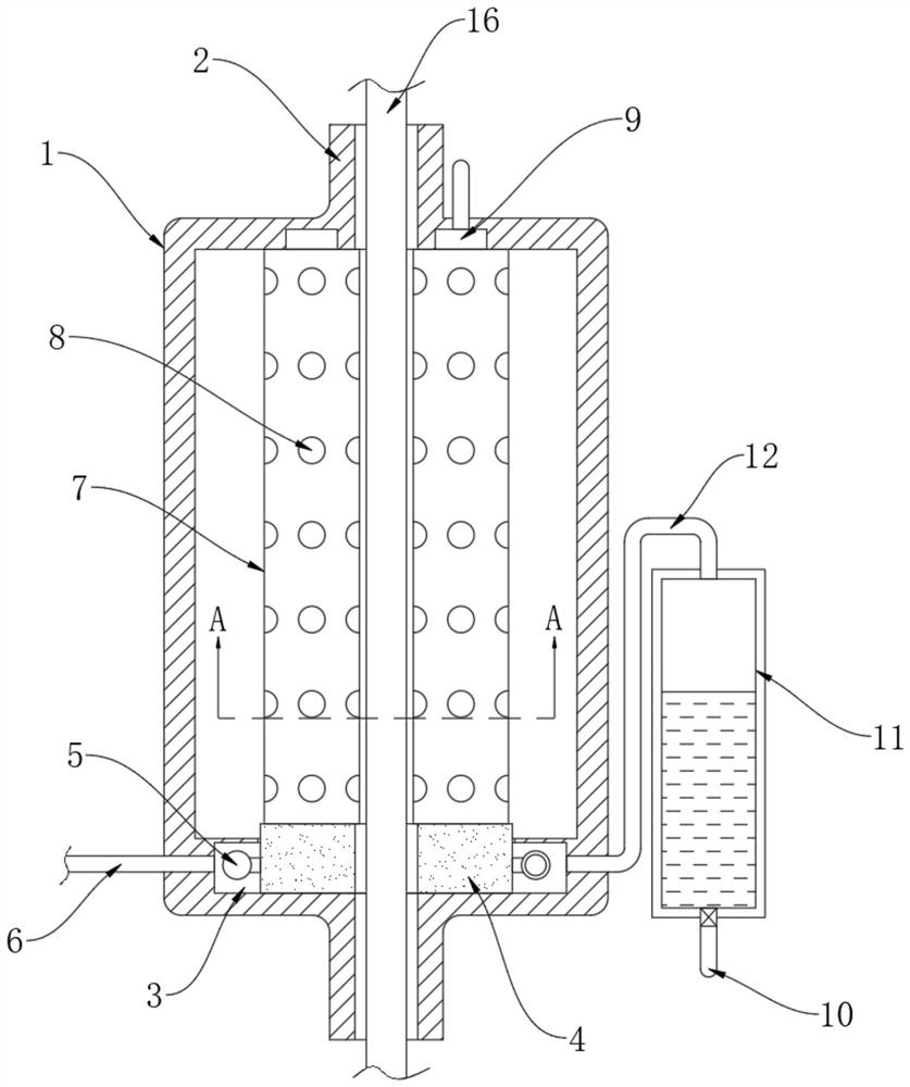 Air knife device for post-treatment of metal wire drawing