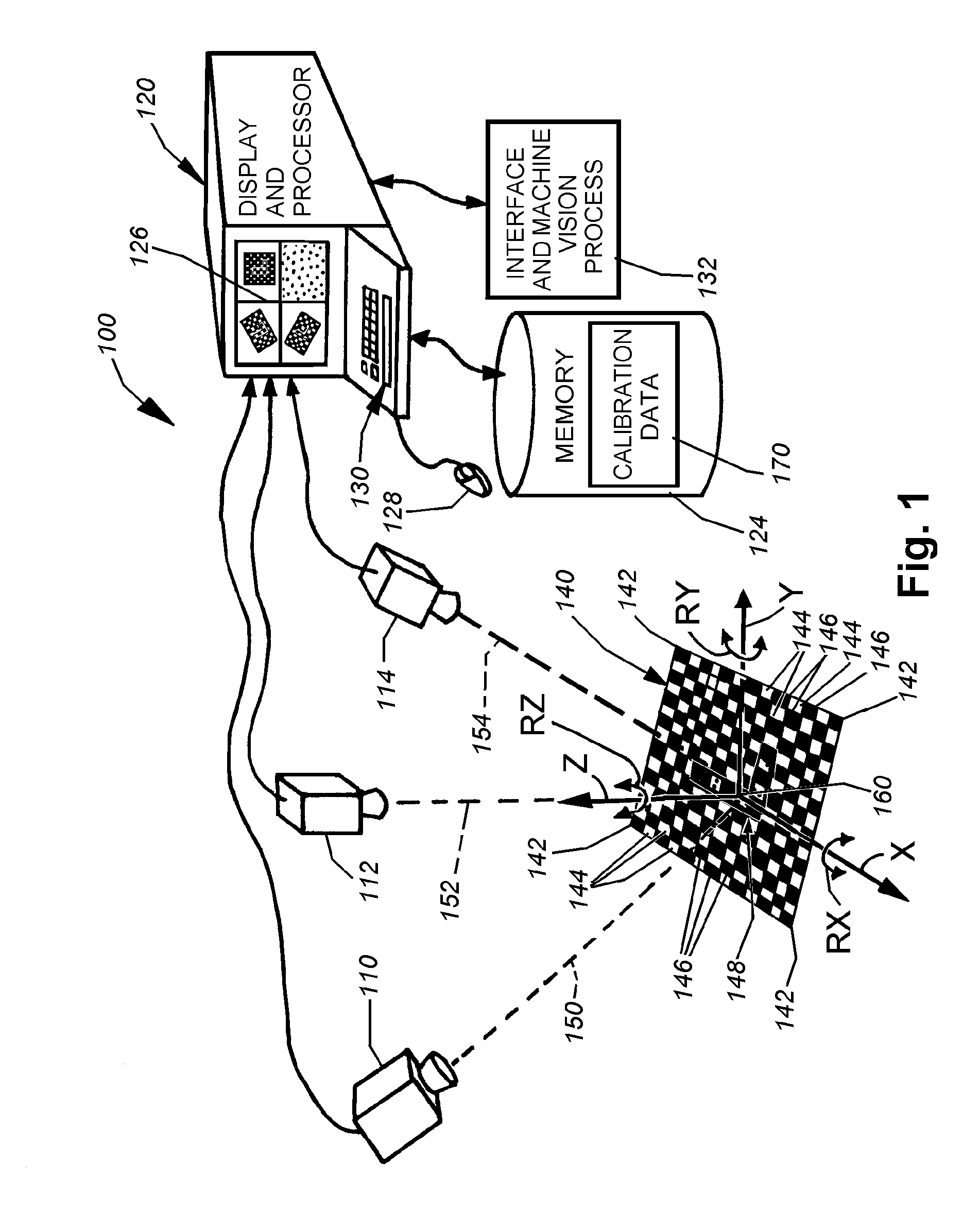 System and method for locating a three-dimensional object using machine vision