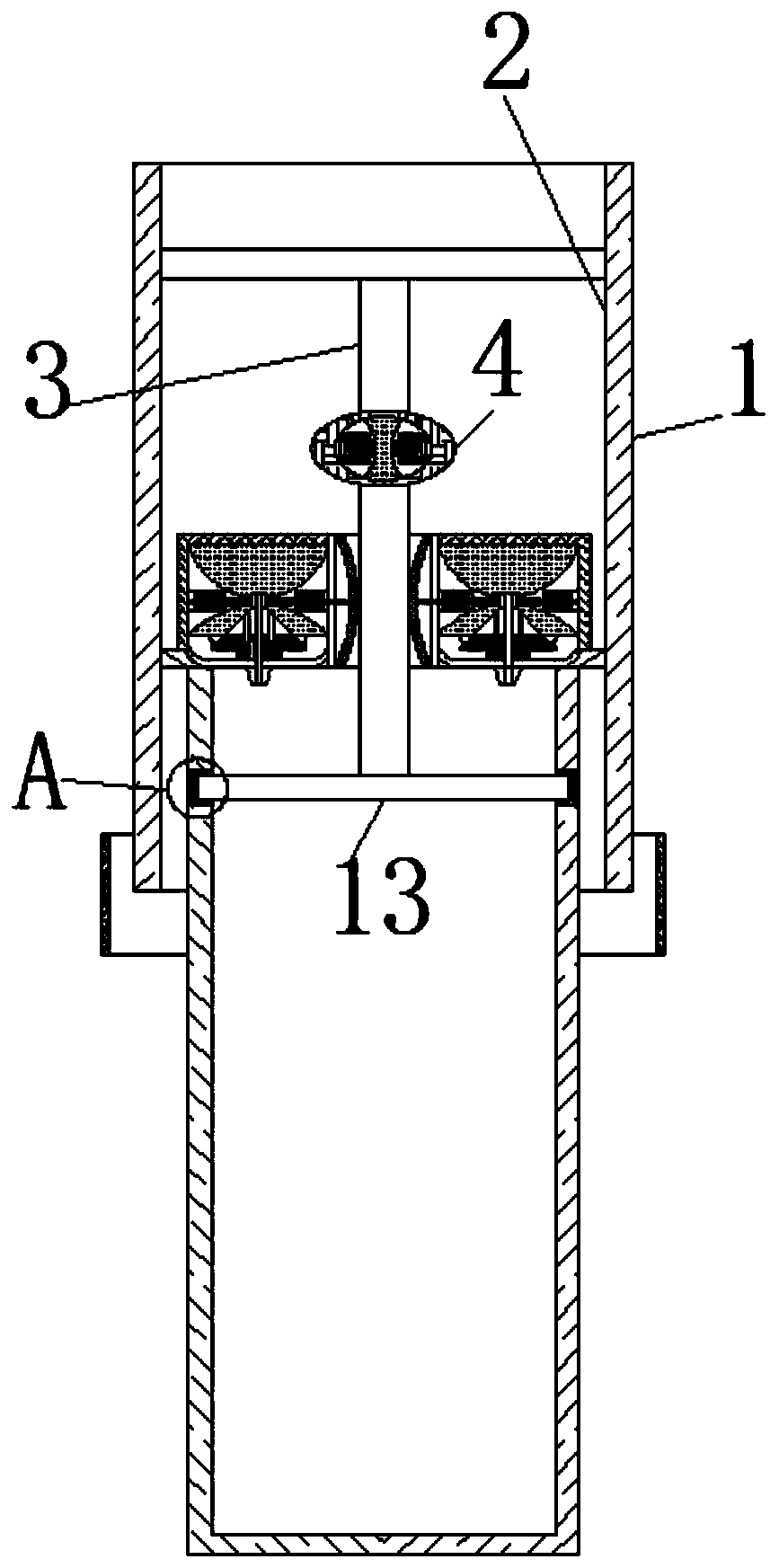 Device for using work temperature to replenish rock hydraulic device with oil