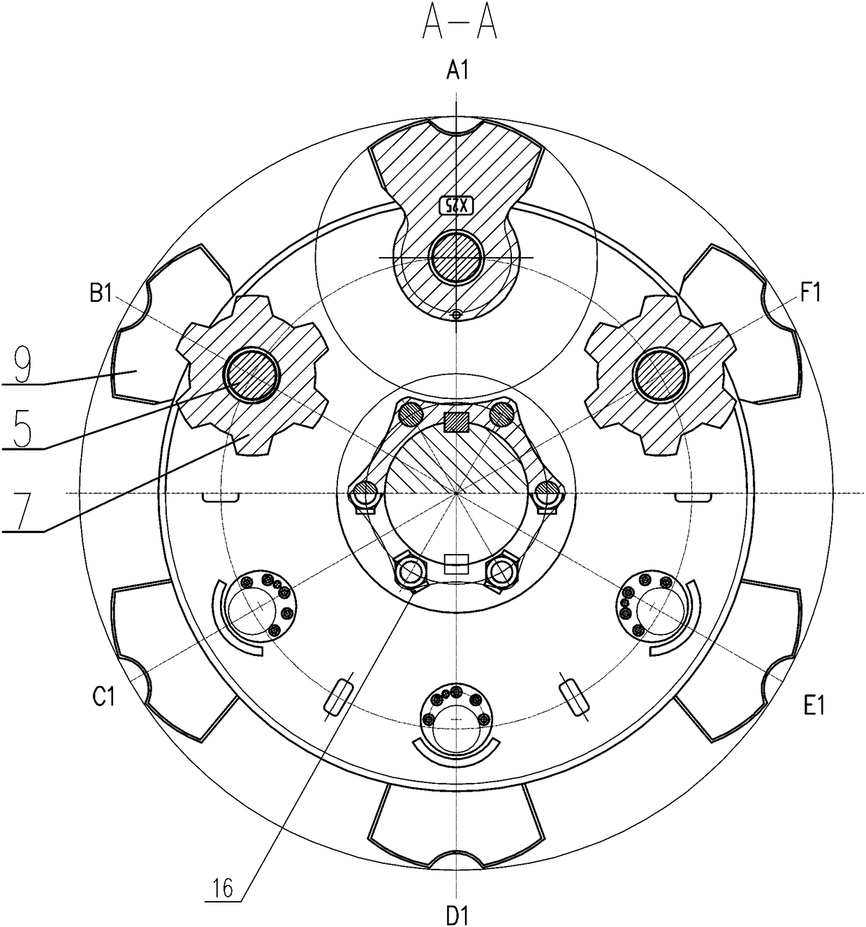 Crusher rotor and hammer arrangement structure