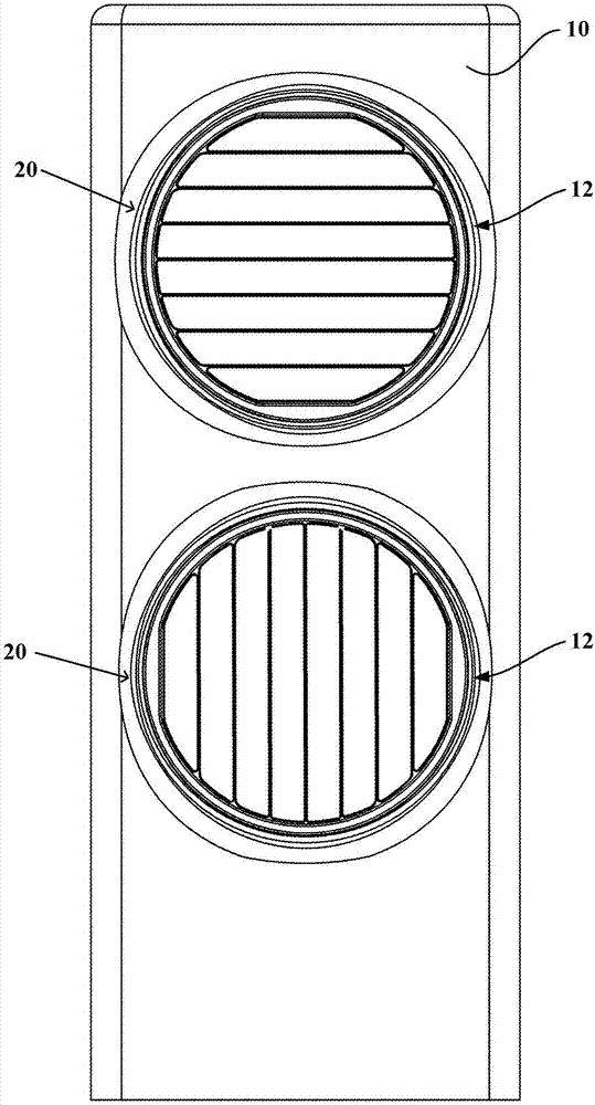 Air guiding device and indoor unit of vertical type air conditioning chamber