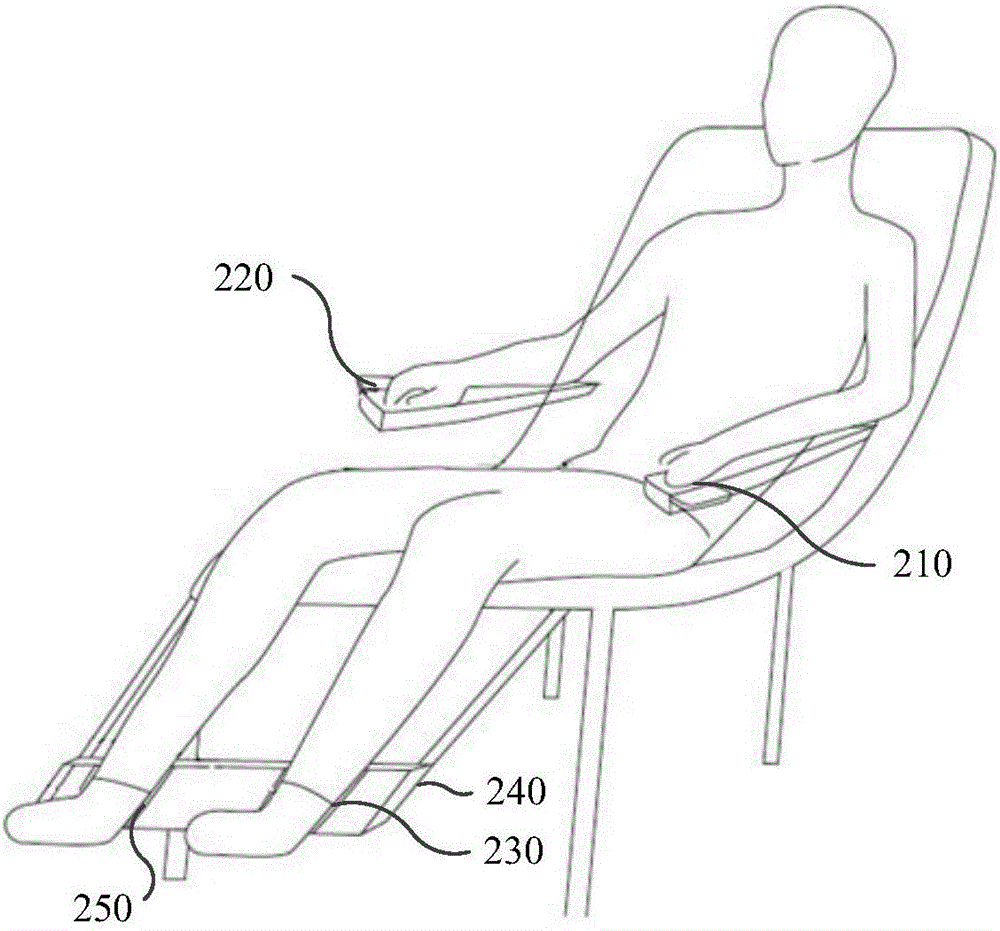 Contact type electrocardiograph signal collecting chair and electrocardiograph signal measuring system