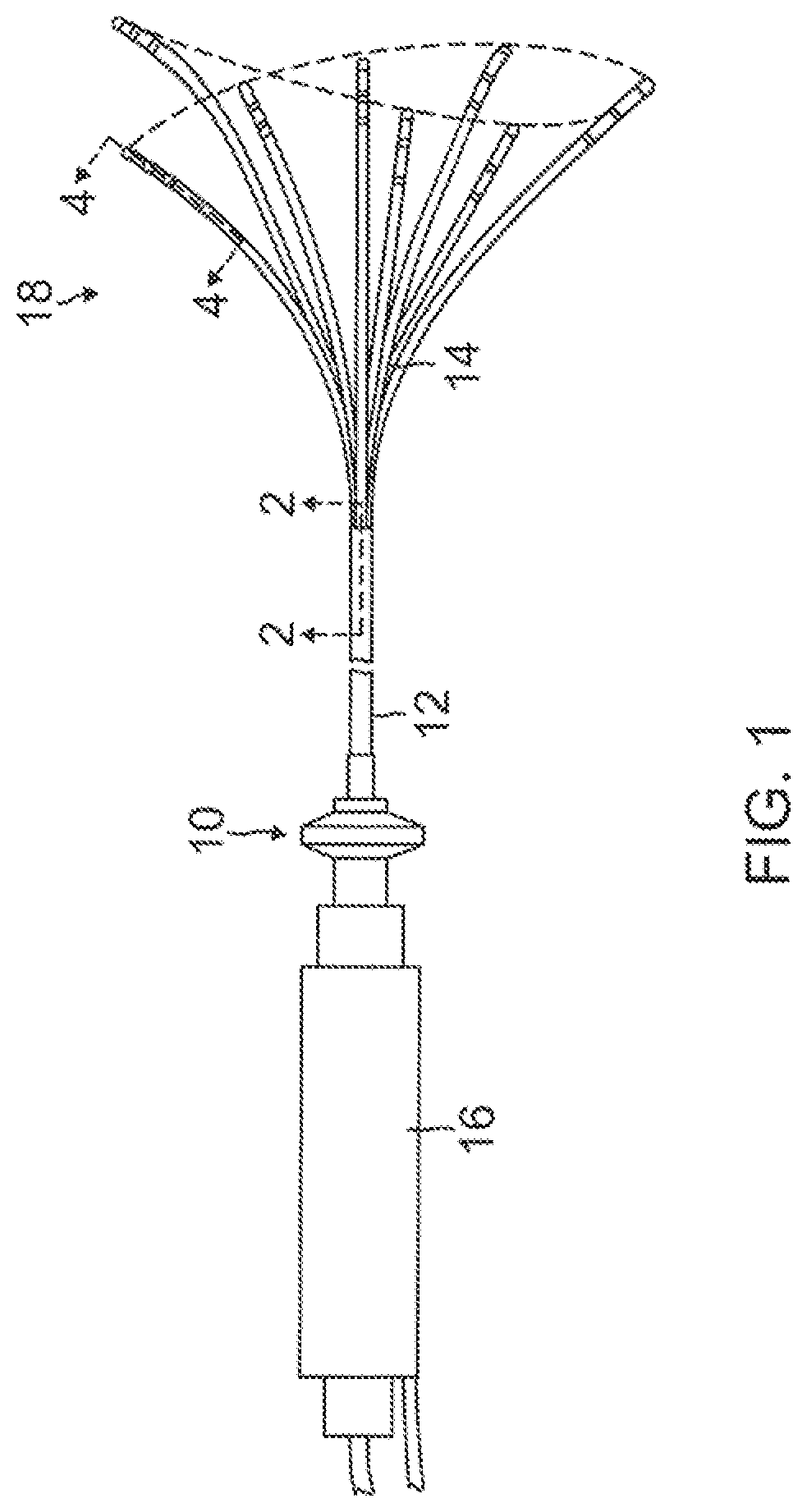 Catheter with multiple spines of different lengths arranged in one or more distal assemblies