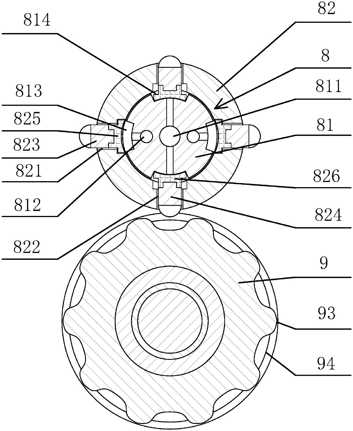 Seamless impact shorts and driving mechanism of seamless sewing machine