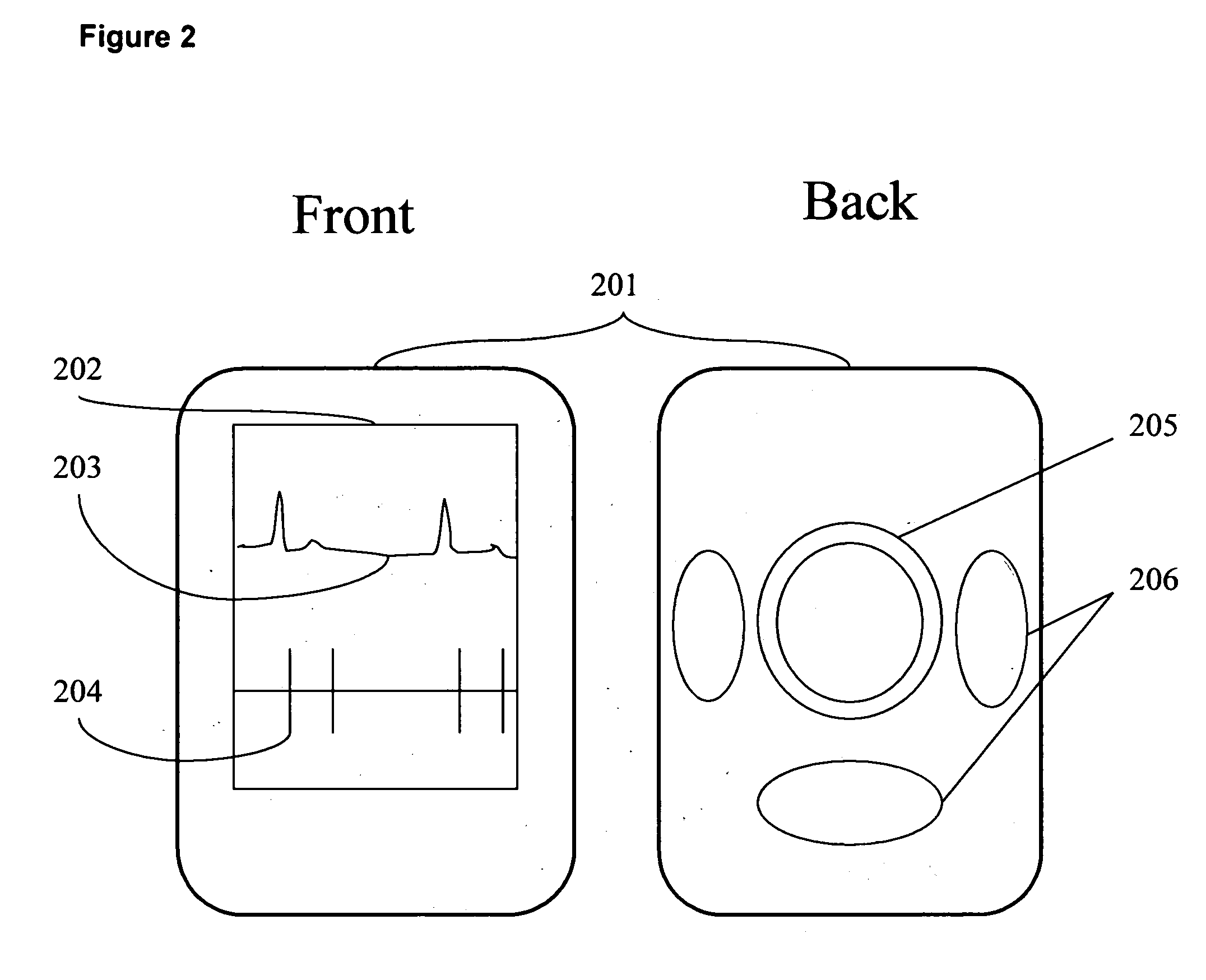 Physiological data recording apparatus for single handed application