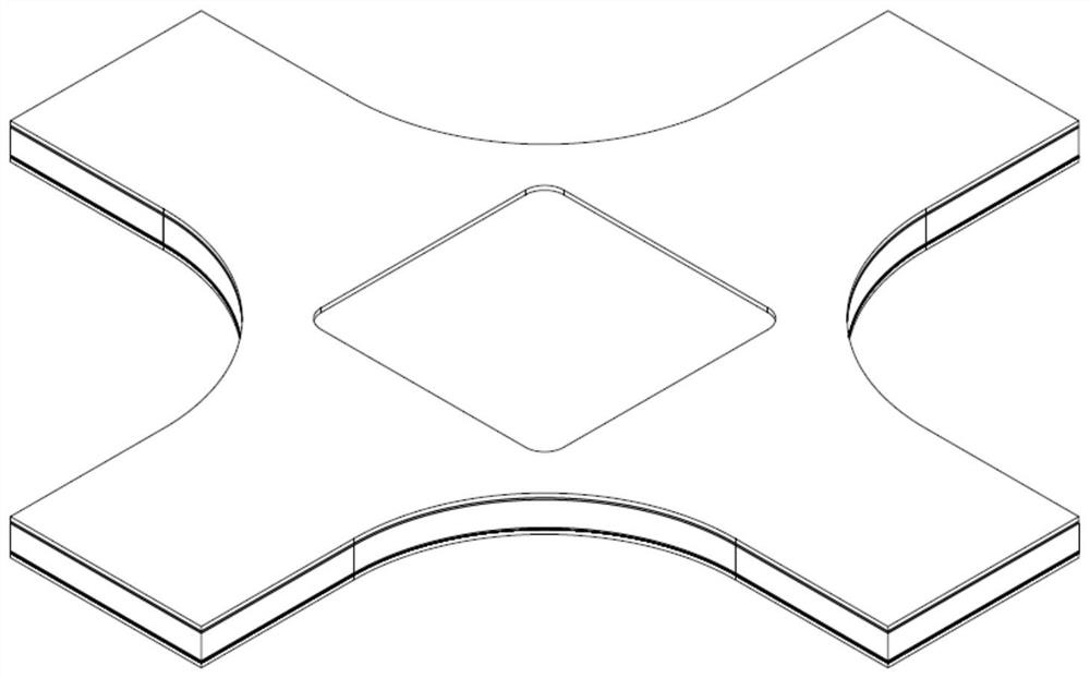 A processing method for a butterfly-shaped composite material sandwich part