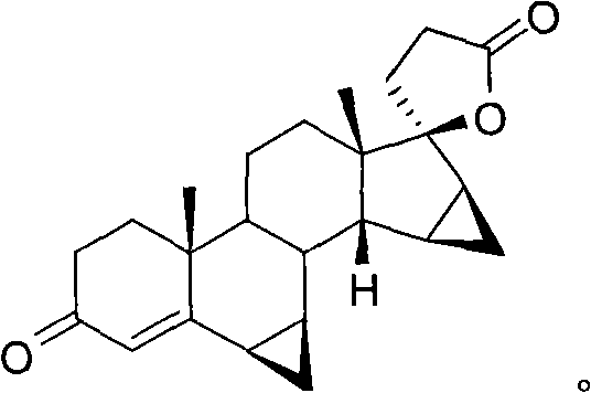Whorl[(5 beta, 6 beta, 15 beta, 16 beta-dimethylene-androstane-14 beta-hydrogen-5, 7-diene-3-ketone)-17 alpha-2'-(1'-oxygen-cyclopentane-5'-ketone)] and synthesis process