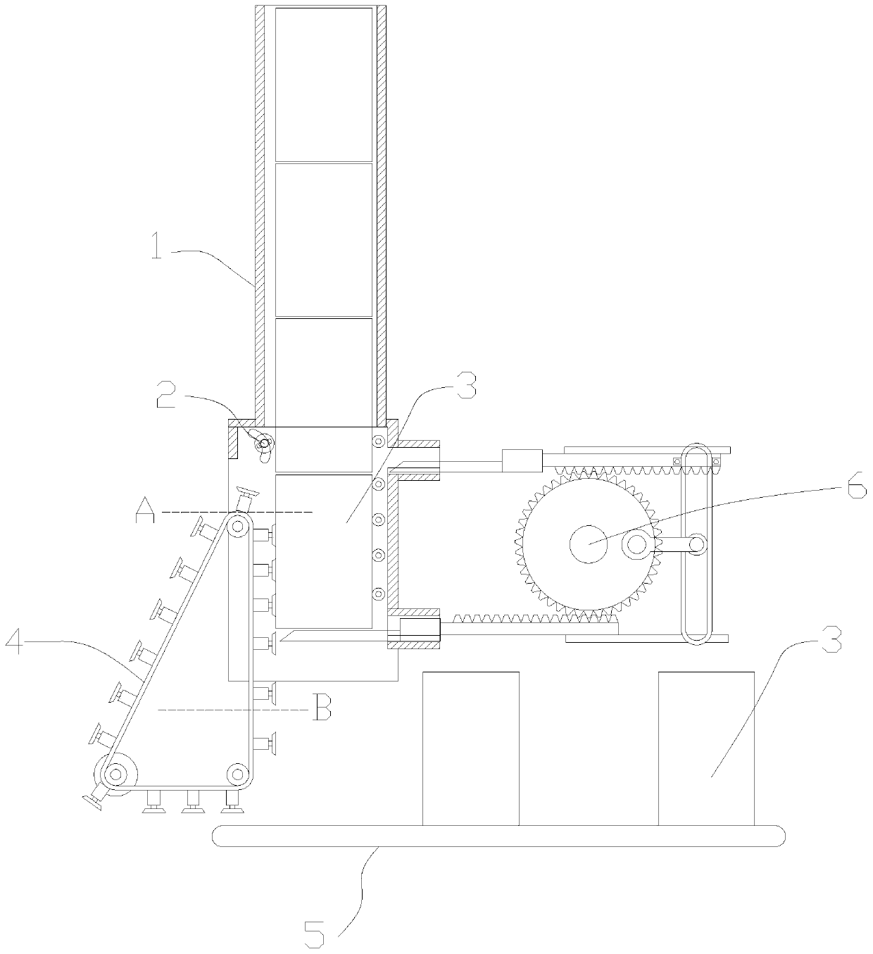 Assembly-line type separation equipment for stacking fragile products