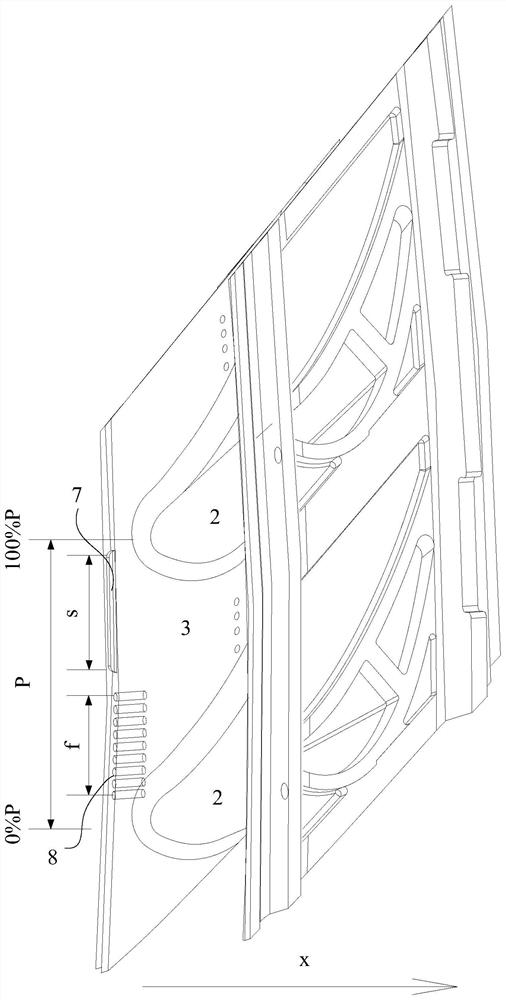 Cooling structure suitable for high-pressure turbines of gas turbines