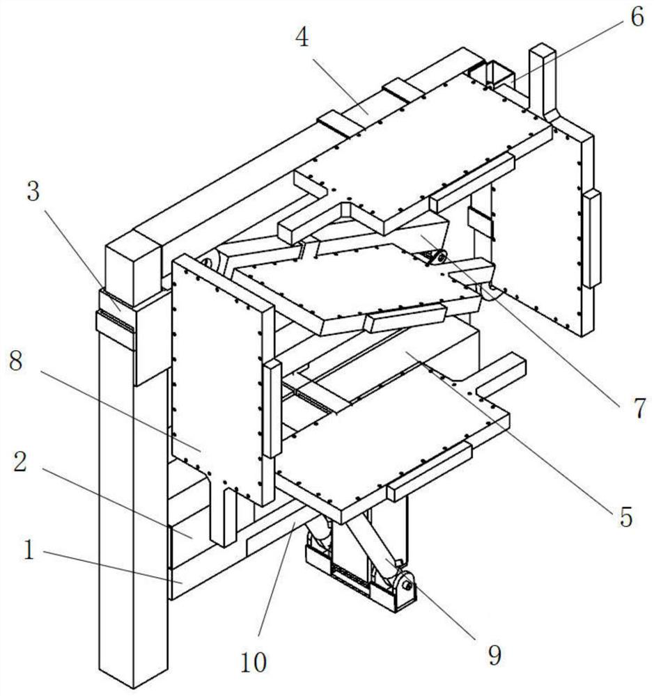 Movable rapid unfolding channel type vehicle monitoring device