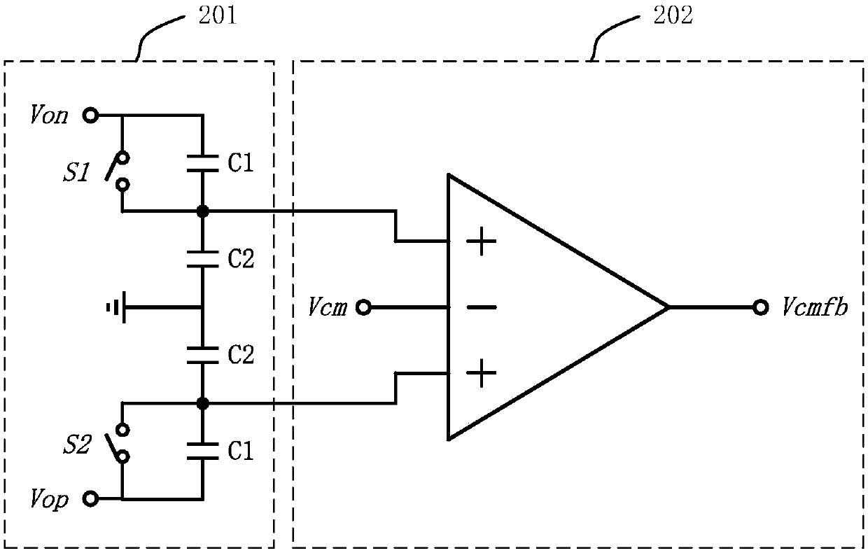 Switched capacitor common mode feedback structure