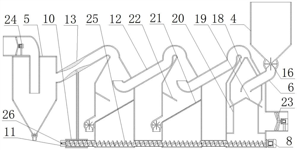 Organic fertilizer screening device with fertility recycling function