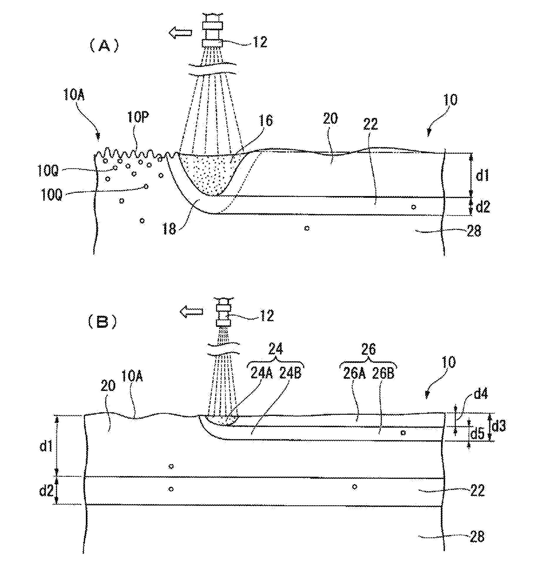 Titanium cast product for hot rolling and method for manufacturing same