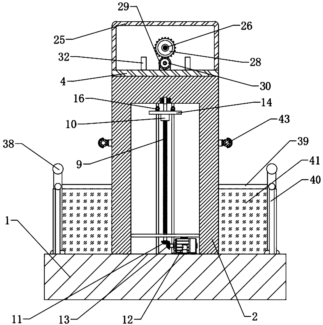 Mechanical property testing device of electric power safety tool