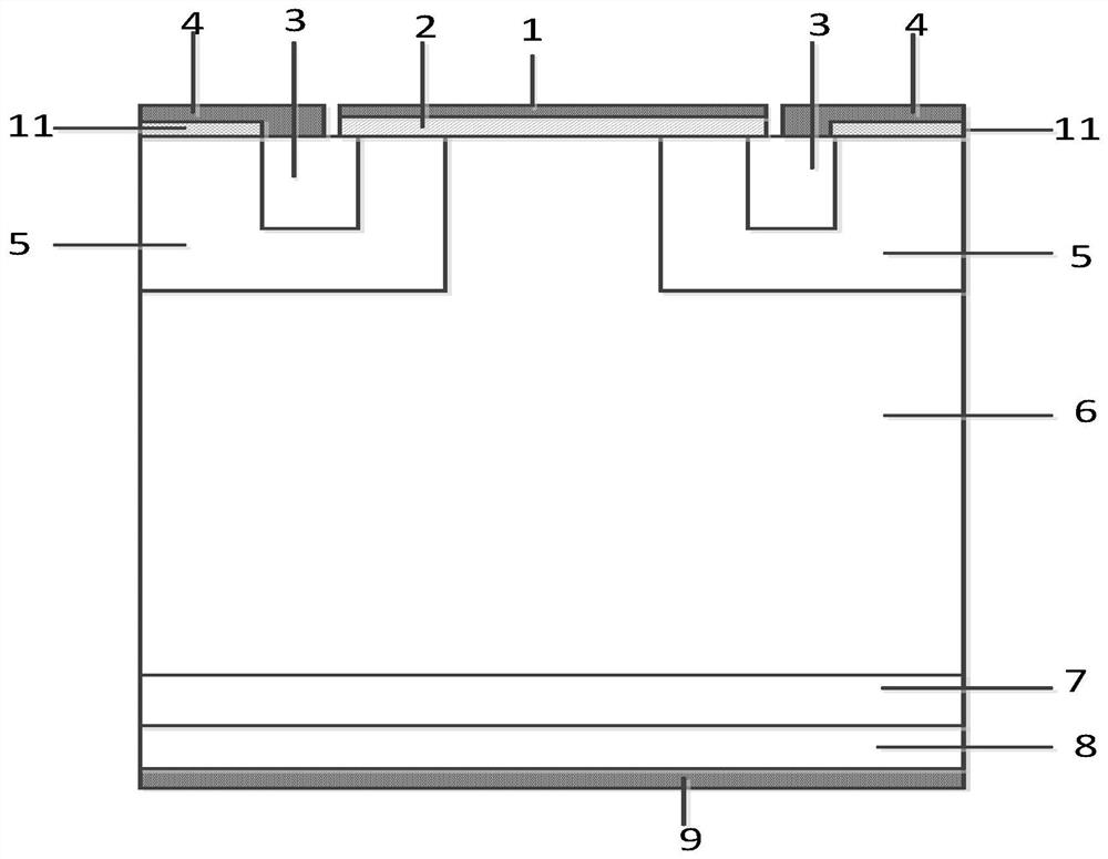 A planar insulated gate bipolar transistor and its preparation method