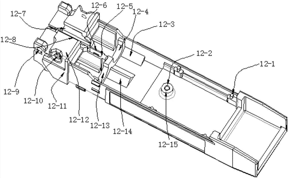 SFP+ module anti-shedding structure of self-sinking unlocking