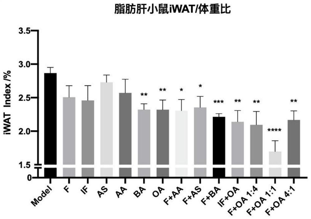 Pharmaceutical composition of forskolin/iforeskolin and pentacyclic triterpenes and application thereof