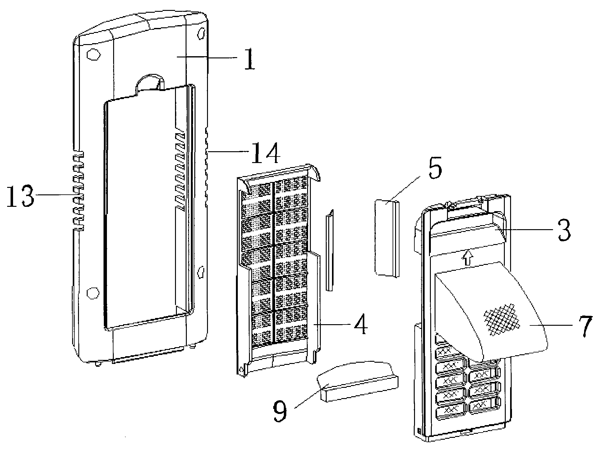 Omnidirectional filtering device for washing machine