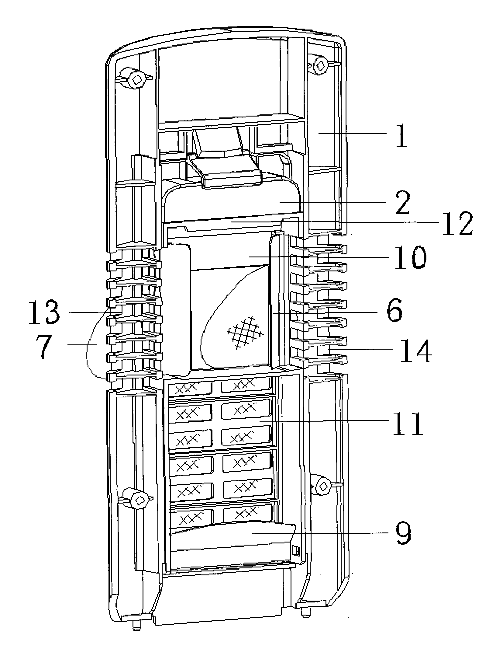 Omnidirectional filtering device for washing machine