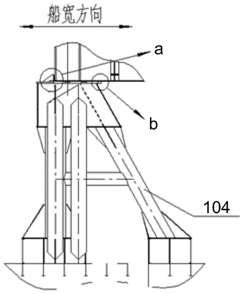 Ship transportation supporting and binding device and method suitable for super-long steel structure bridge