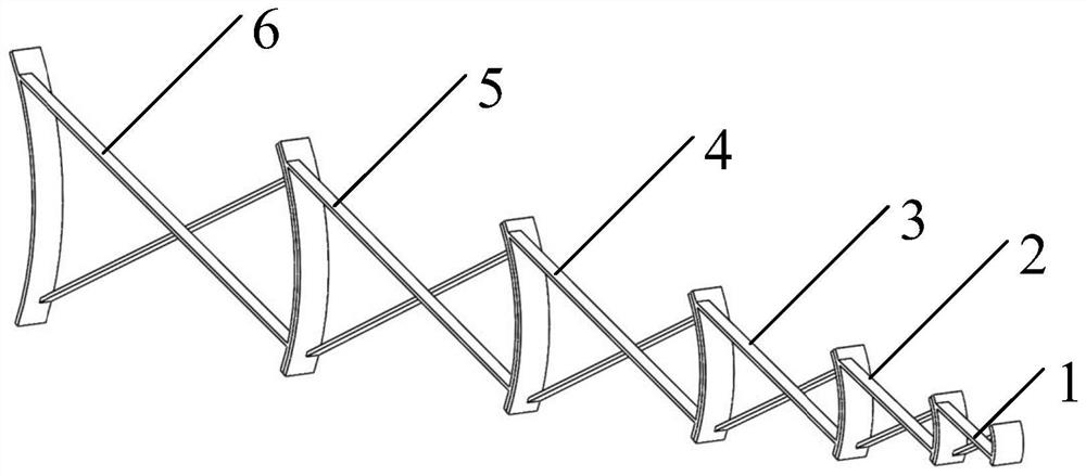 A Multistage Passive Bending Mechanism Based on the Crossed Reeds at the Free Ends of the Curved Surface
