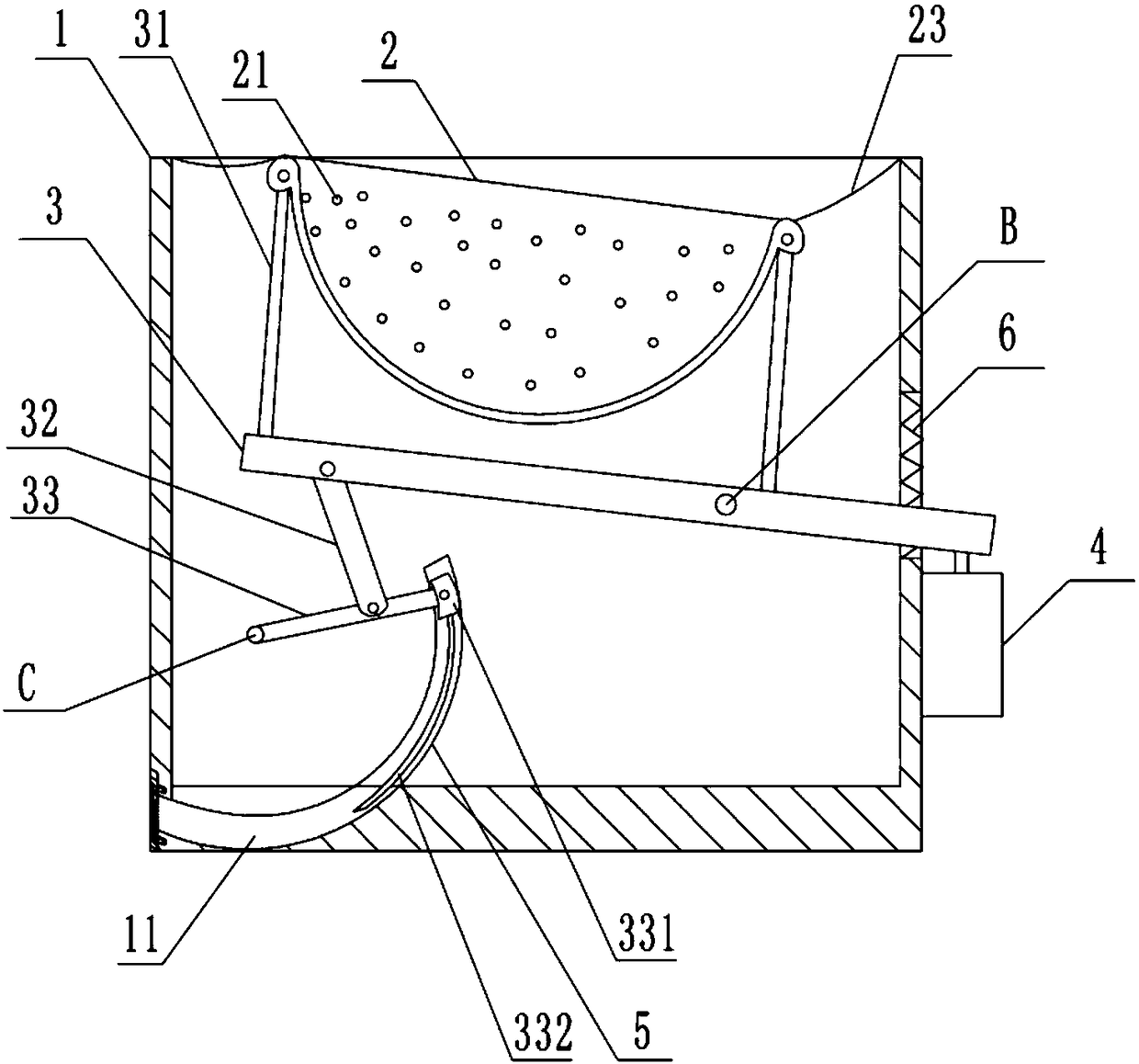 Soybean milk skin producing device