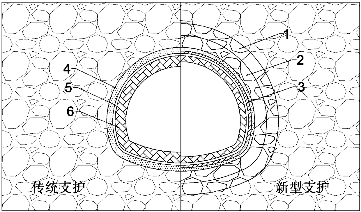 Method for constructing broken surrounding rock tunnel structure
