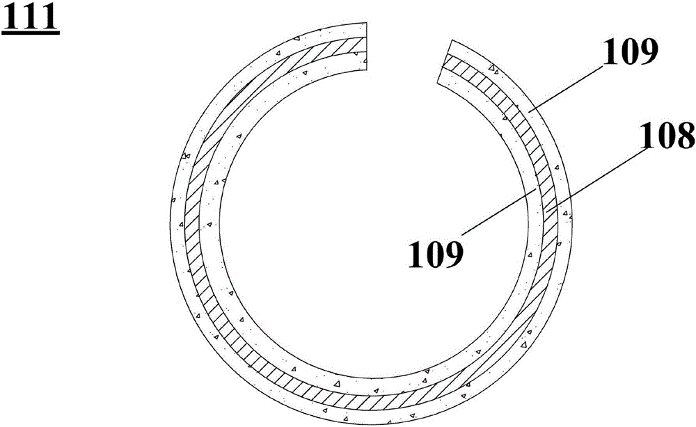 Rubber cylinder with inner cores provided with spiral packing, packer and bridge plug