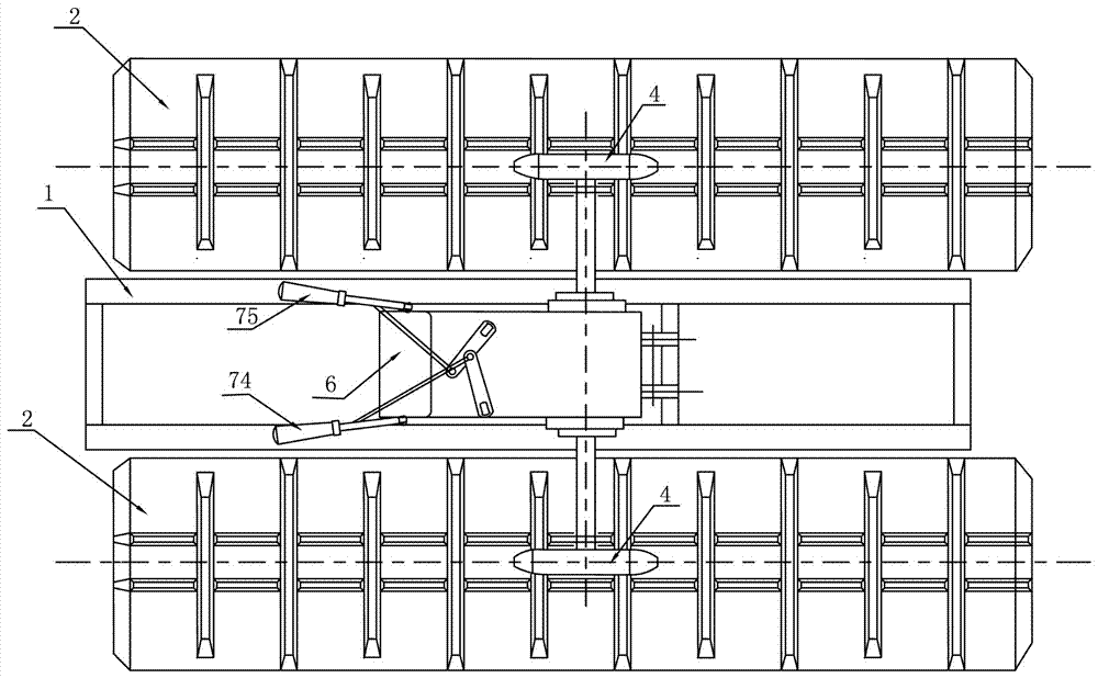 Tracked chassis for agricultural machinery