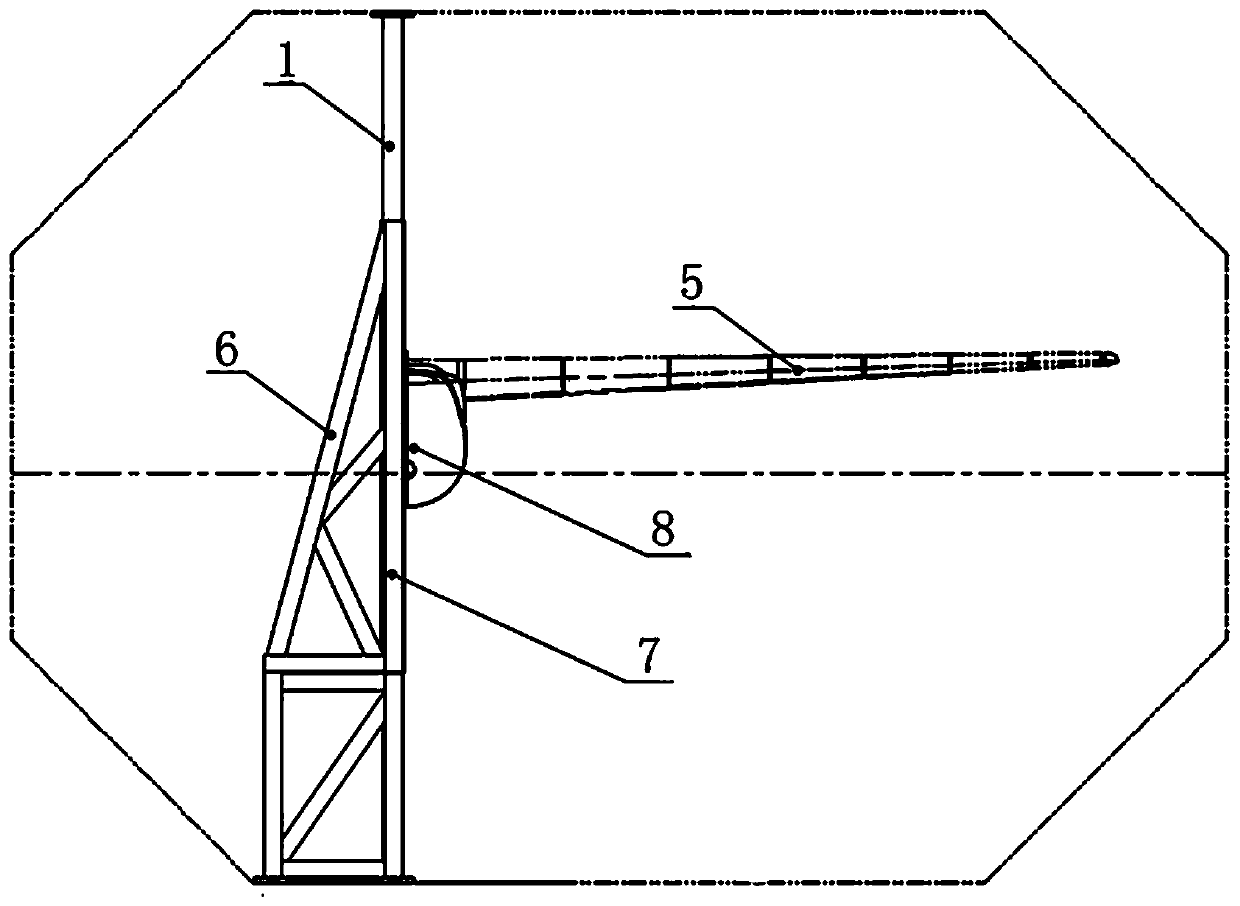 A low-speed wind tunnel flutter test wing model support device