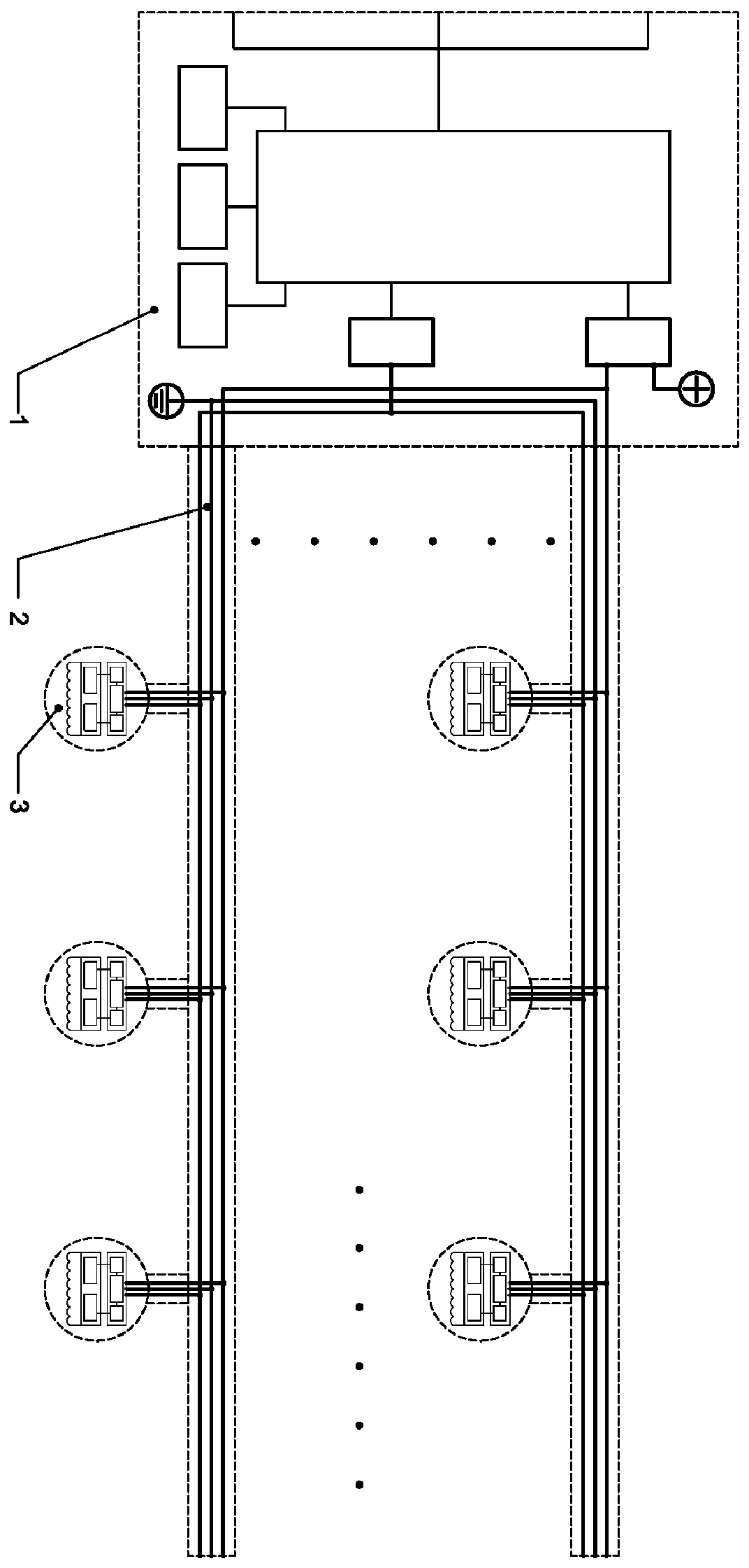 A lighting system for poultry farming