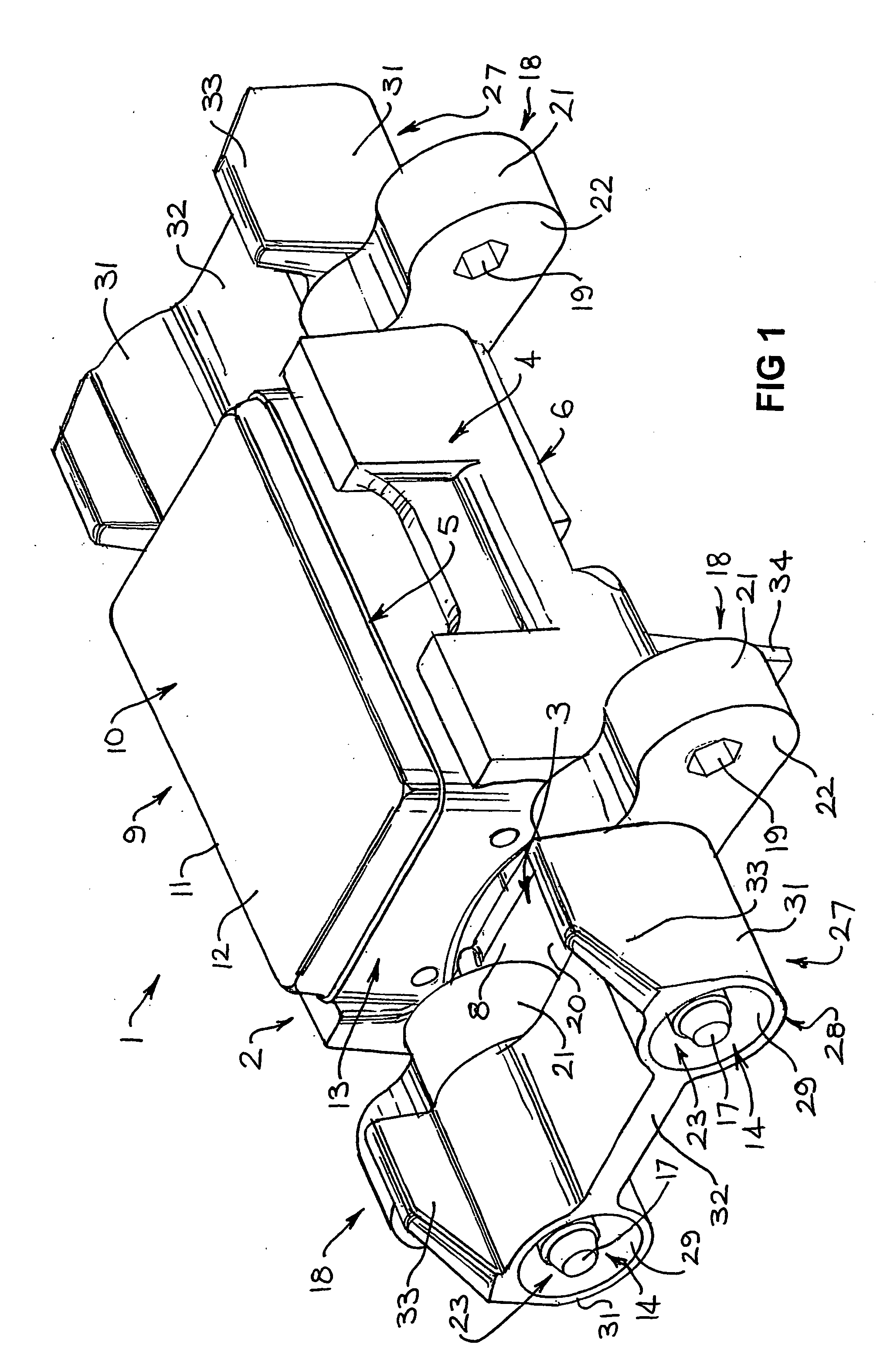 Vehicle track chain and link therefor