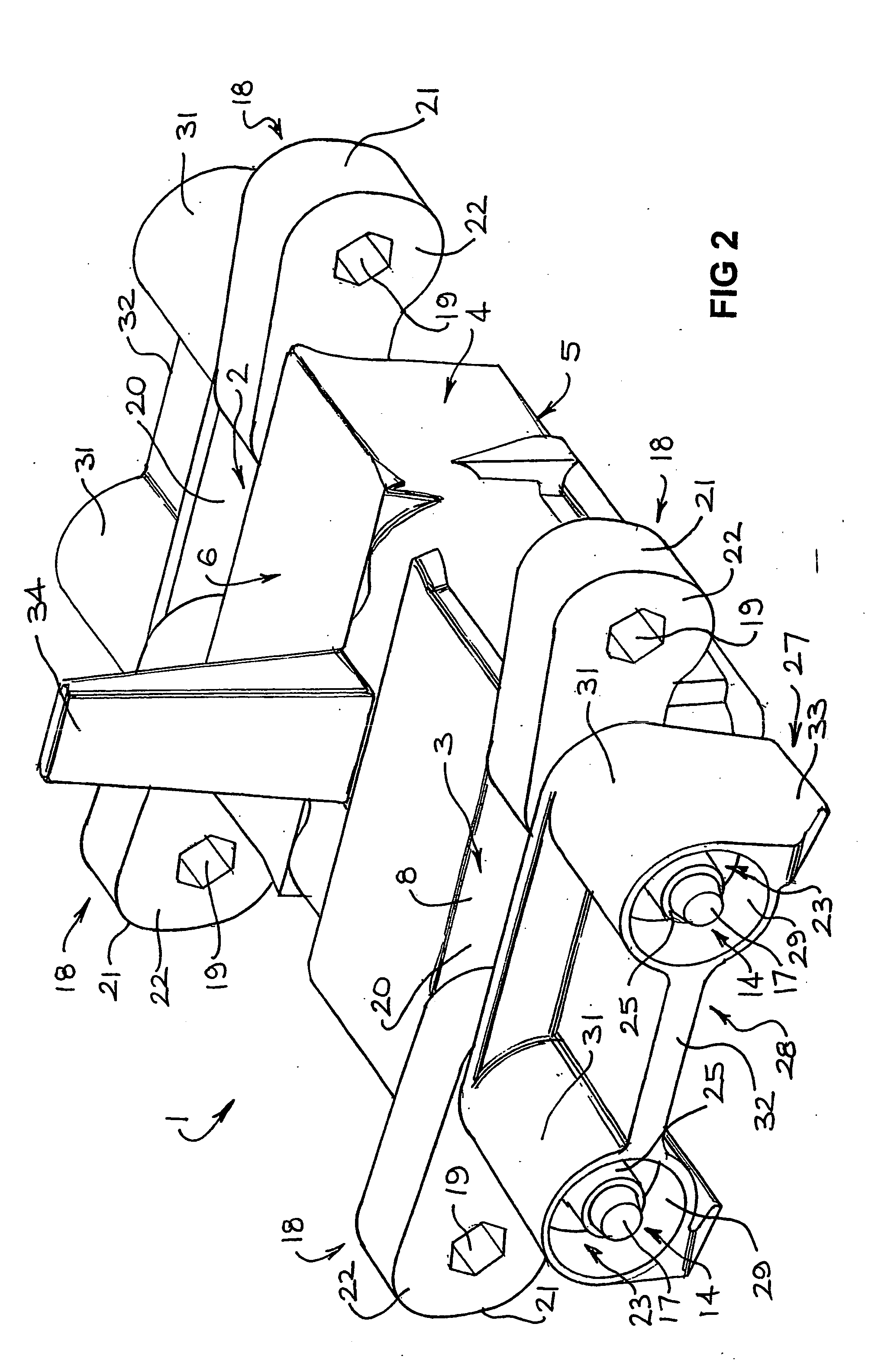 Vehicle track chain and link therefor